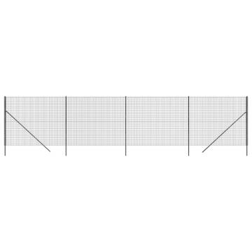 Wire Mesh Fence Anthracite 2.2x10m - Galvanised Steel