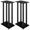 Speaker Stands 2 pcs Black Tempered Glass - Durable Design