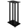 Speaker Stands 2 pcs Black Tempered Glass - Durable Design