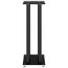 Speaker Stands 2 pcs Black Tempered Glass - Durable Design