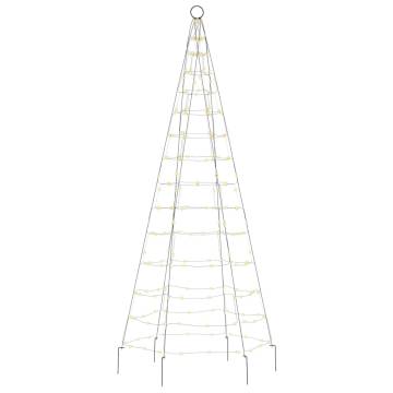 Christmas Tree Light on Flagpole - 200 LEDs Warm White