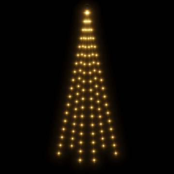 Decorative Christmas Tree on Flagpole - 180 cm with 108 LEDs