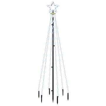 Cold White Christmas Tree with 108 LEDs - 180 cm Spike Design