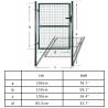 Garden Mesh Gate Fence Door - 85.5 x 150 cm | HipoMarket