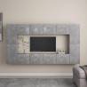 8 Piece Concrete Grey TV Cabinet Set | Stylish & Practical