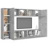 8 Piece Concrete Grey TV Cabinet Set | Stylish & Practical