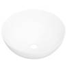 Elegant White Ceramic Round Wash Basin - 36x15 cm