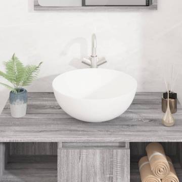 Elegant White Ceramic Round Wash Basin - 36x15 cm