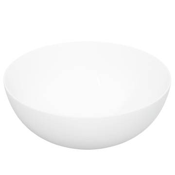 Elegant White Ceramic Round Wash Basin - 36x15 cm