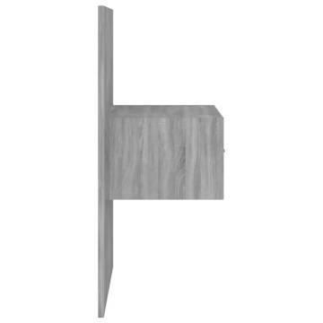 Stylish Grey Sonoma Bed Headboard with Cabinets - Hipo Market