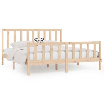 Solid Wood Bed Frame 180x200 cm Super King Size | Hipomarket