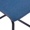 Cantilever Dining Chairs - Set of 4 Blue Fabric | Hipo Market