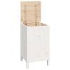 Laundry Box White 44x44x76 cm - Solid Wood Pine Storage