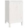 Laundry Box White 44x44x76 cm - Solid Wood Pine Storage