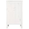 Laundry Box White 44x44x76 cm - Solid Wood Pine Storage