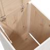 Laundry Box White 44x44x76 cm - Solid Wood Pine Storage