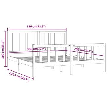 Solid Wood Bed Frame 180x200 cm Super King Size | Hipomarket