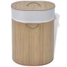 Bamboo Laundry Bin Oval Natural Colour light brown Size 45 x 35 x 60 cm Quantity in Package 1 