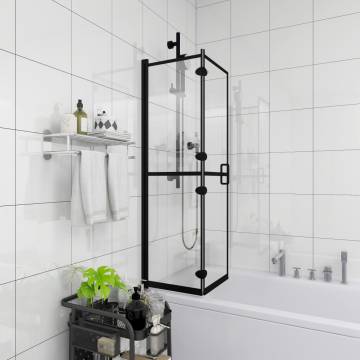 Folding Shower Enclosure ESG 100x140 cm Black - Stylish & Functional