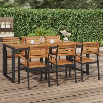 Garden Table with U-shaped Legs - Solid Acacia Wood | HipoMarket