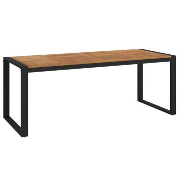 Garden Table with U-shaped Legs - Solid Acacia Wood | HipoMarket