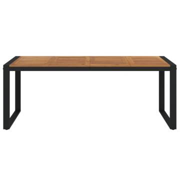 Garden Table with U-shaped Legs - Solid Acacia Wood | HipoMarket