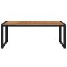 Garden Table with U-shaped Legs - Solid Acacia Wood | HipoMarket