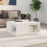 Coffee Table White 80x81x36.5 cm Solid Wood Pine Colour white Size 80 x 81 x 36.5 cm Quantity in Package 1 