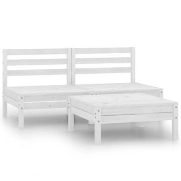 3 Piece Garden Lounge Set - Solid Pinewood | Hipomarket UK