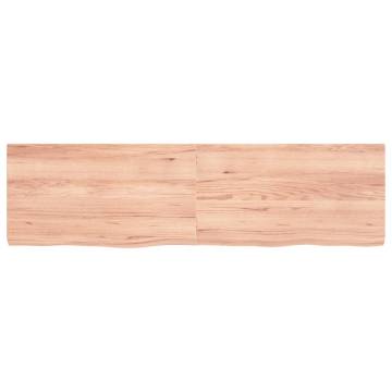 Wall Shelf Light Brown - Solid Oak Wood | HipoMarket