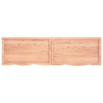 Wall Shelf Light Brown - Solid Oak Wood | HipoMarket