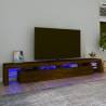 Modern TV Cabinet with LED Lights - Brown Oak | HipoMarket