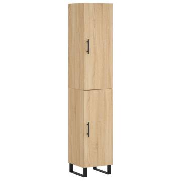 Stylish Highboard Sonoma Oak - 34.5x34x180 cm | Hipo Market