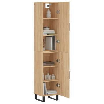 Stylish Highboard Sonoma Oak - 34.5x34x180 cm | Hipo Market