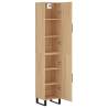 Stylish Highboard Sonoma Oak - 34.5x34x180 cm | Hipo Market