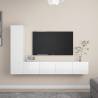 4 Piece TV Cabinet Set High Gloss White Engineered Wood Colour high gloss white Size 80 x 30 x 30 cm Quantity in Package 1 