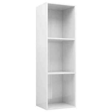 Book Cabinet & TV Cabinet in High Gloss White | Hipo Market