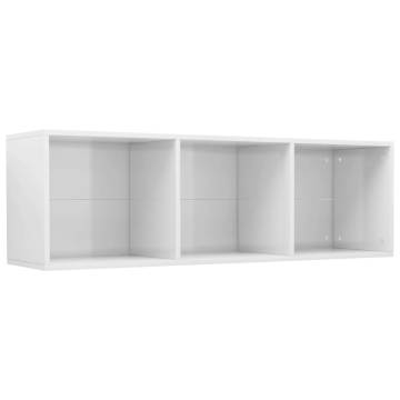 Book Cabinet & TV Cabinet in High Gloss White | Hipo Market