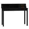 Elegant Black Desk | Solid Pine Wood 110x50x93 cm