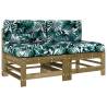 Middle Sofas with Cushions - Impregnated Pine Wood | HipoMarket