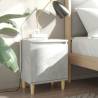 Bed Cabinets with Solid Wood Legs 2pcs Concrete Grey 40x30x50cm Colour concrete grey Quantity in Package 2 