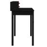 Elegant Black Desk | Solid Pine Wood 110x50x93 cm