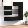 6 Piece TV Cabinet Set Black Engineered Wood Colour black Size 80 x 30 x 30 cm Quantity in Package 6 