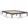 Bed Frame Grey Solid Wood Pine 140x200 cm | Hipomarket