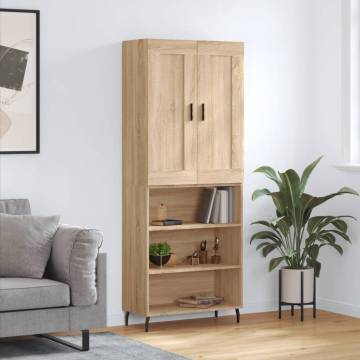 Stylish Highboard Sonoma Oak - 69.5x34x180 cm | HipoMarket