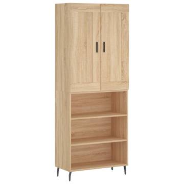 Stylish Highboard Sonoma Oak - 69.5x34x180 cm | HipoMarket