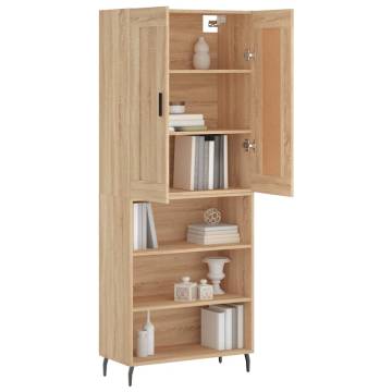 Stylish Highboard Sonoma Oak - 69.5x34x180 cm | HipoMarket