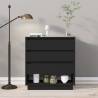 Sideboard Black 70x41x75 cm Engineered Wood Colour black Quantity in Package 1 