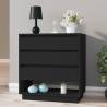 Stylish Black Sideboard - 70x41x75 cm Engineered Wood