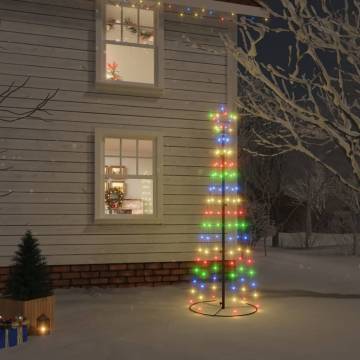 Christmas Cone Tree with 108 Colourful LEDs - 180 cm